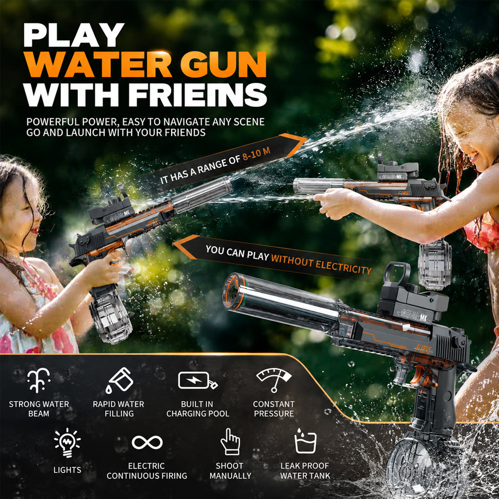 Pistola d'Acqua Elettrica con Luce LED Fantastica
