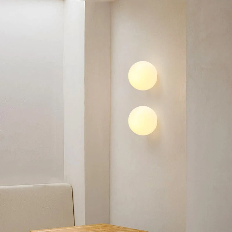 Plafoniera – Moderna lampada da soffitto rotonda in vetro e alluminio a luce soffusa
