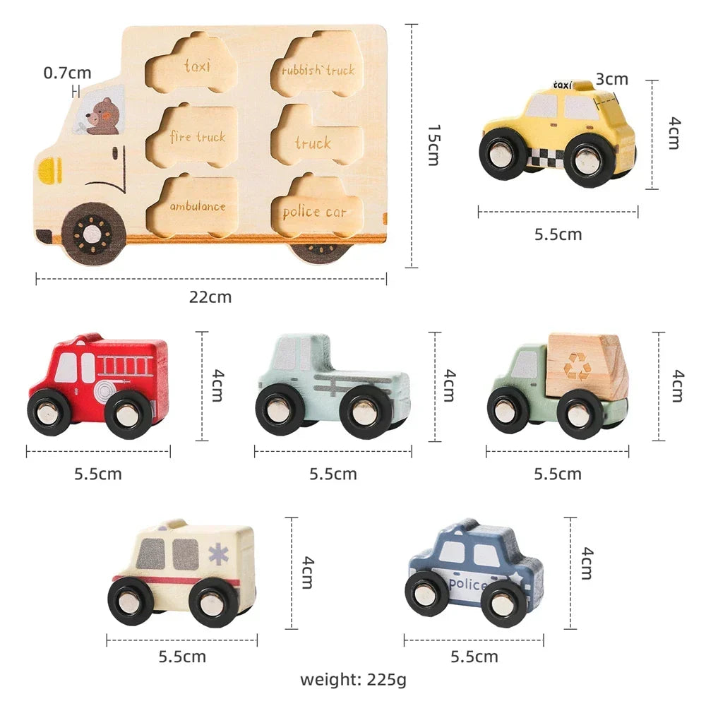 Puzzle Giocattolo Prescolare Montessori in Legno
