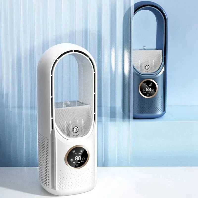 Raffrescatore d'aria portatile USB senza pale – Ventilatore elettrico silenzioso a 6 velocità con timer e umidificatore