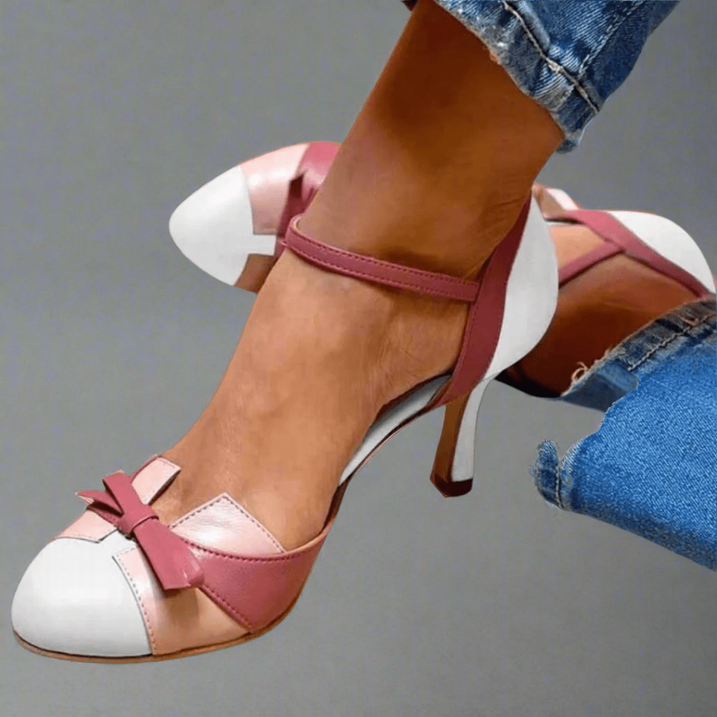 Sandali da donna con tacco e dettaglio fiocco elegante