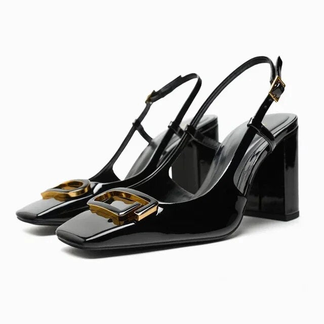 Scarpe con Tacco Alto Eleganti da Donna Slingback Moderne da Ufficio