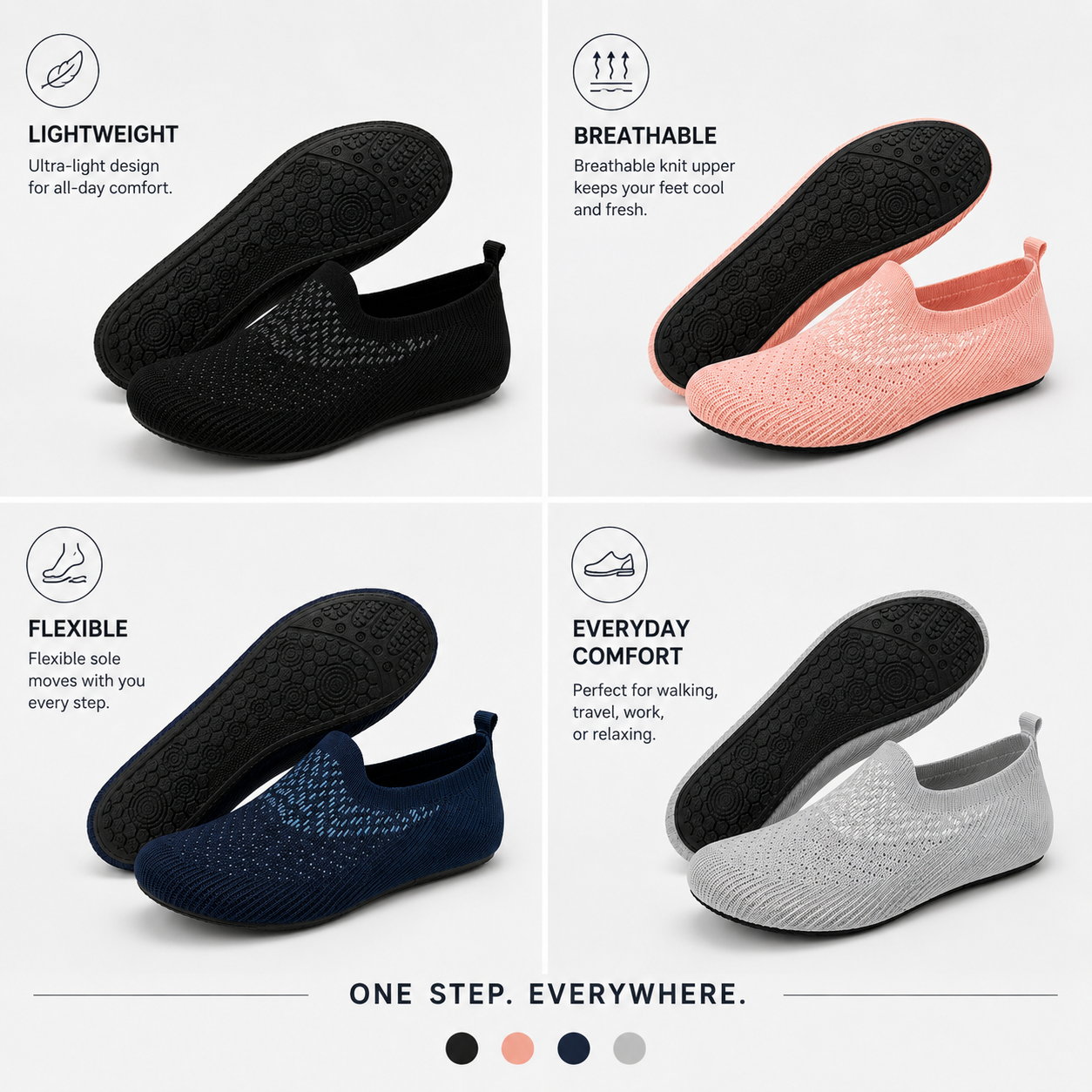 Scarpe da Camminata Sportive Barefoot Slip-On
