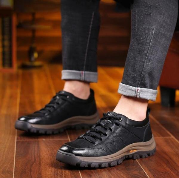 Scarpe Ortopediche da Uomo Eleganti in Pelle di Vitello di Alta Qualità – Leggere, Impermeabili e Antiscivolo