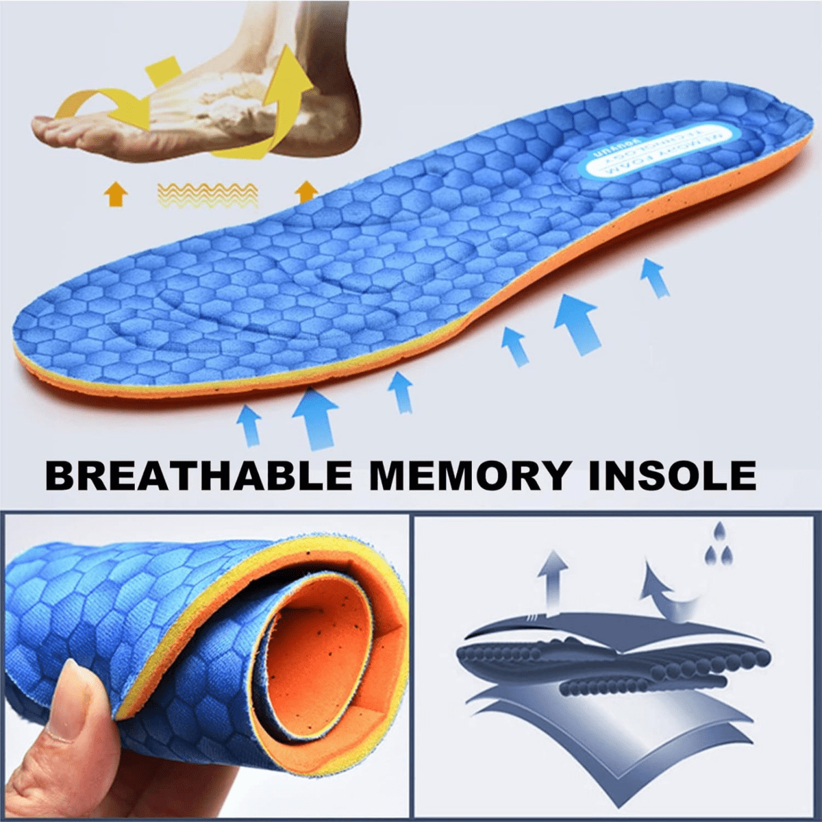 Scarpe per diabetici a pianta extra larga in memory foam – Sollievo dalla pressione e confortevoli