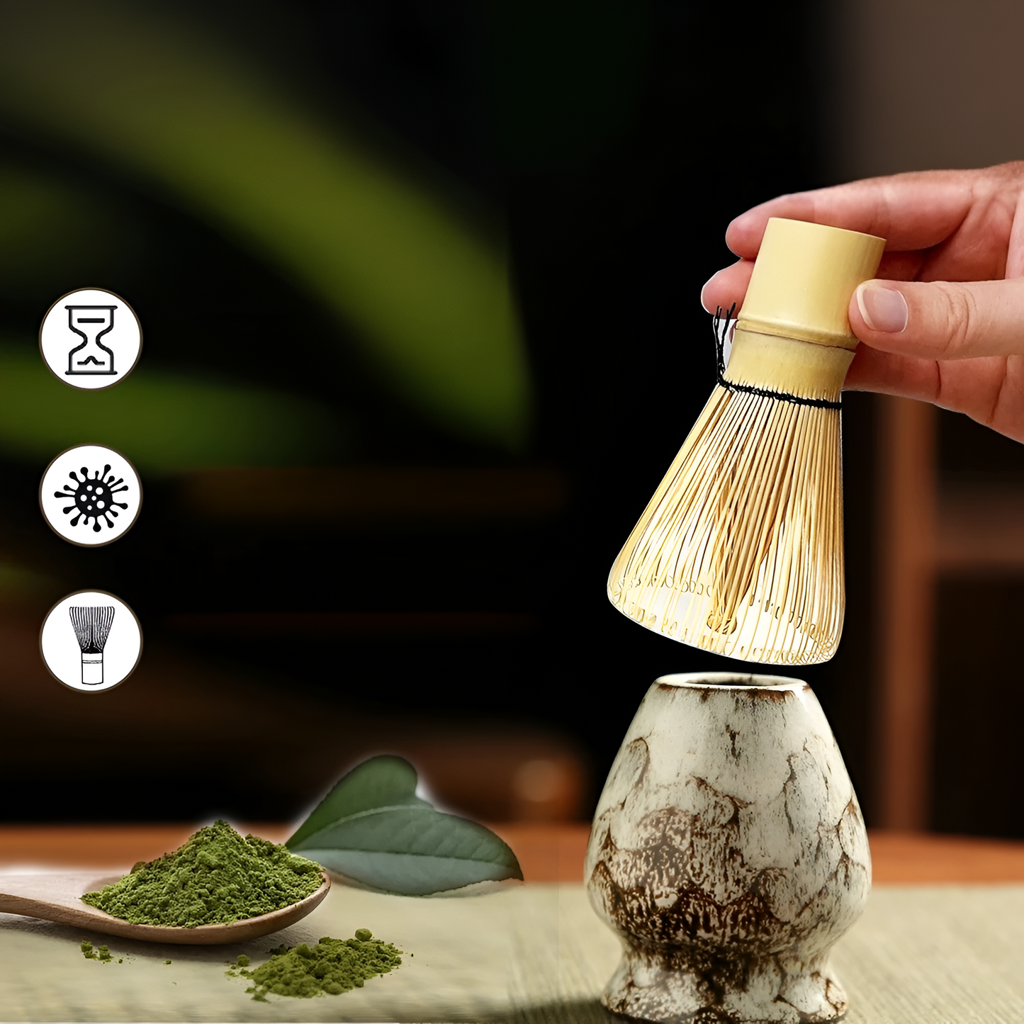 Set per Matcha – Servizio da Tè Tradizionale da Regalo, 6 Pezzi per la Cerimonia del Tè in Materiali di Alta Qualità