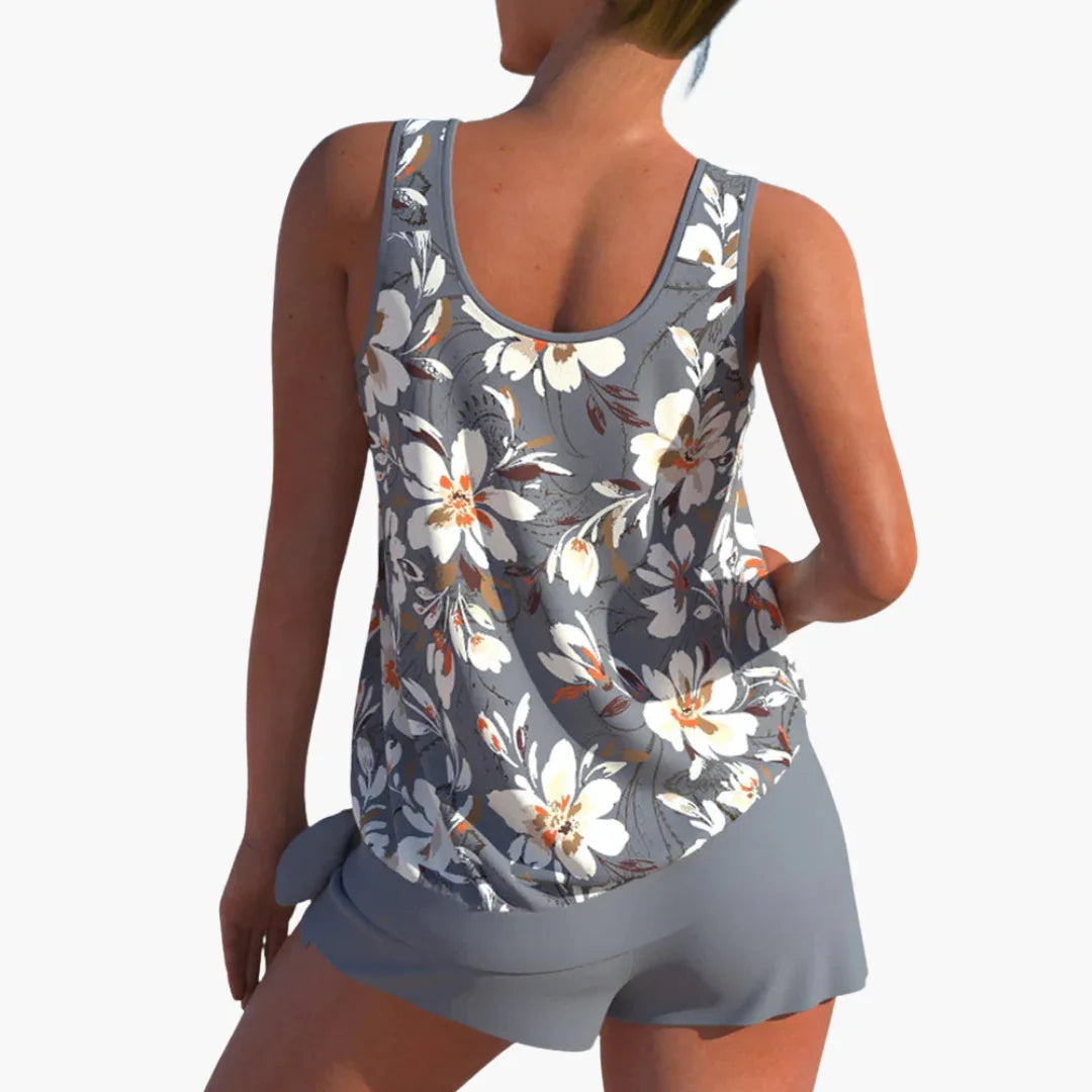Set tankini due pezzi da donna – floreale e comodo