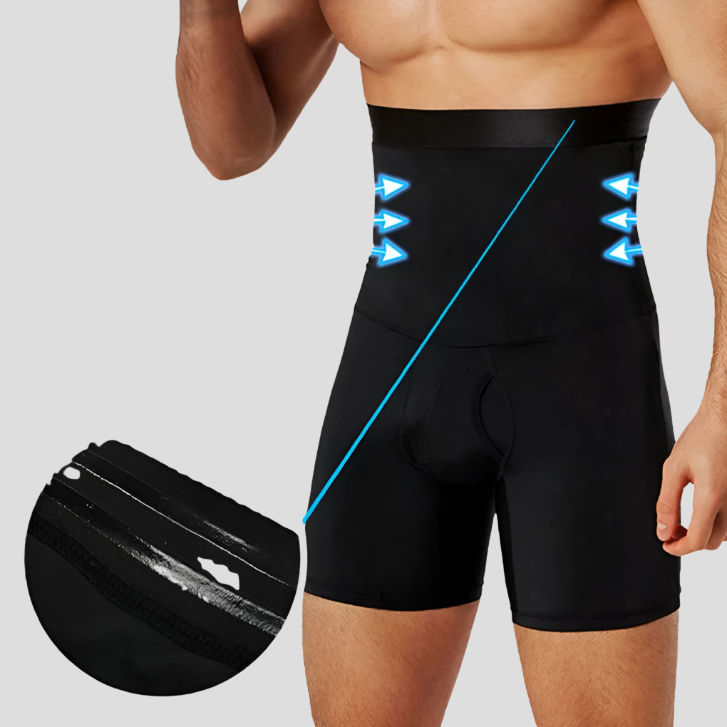 Shorts a compressione a vita alta da uomo