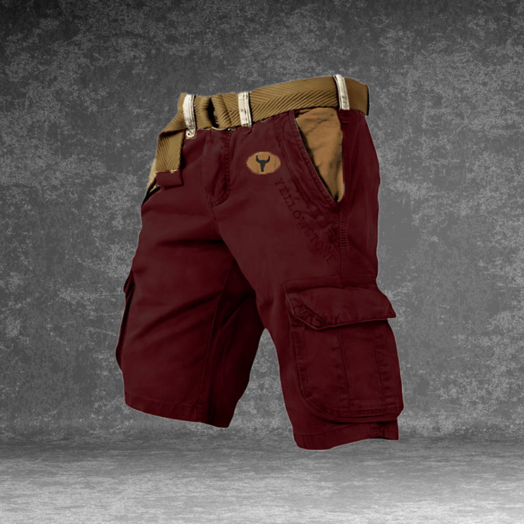Shorts cargo robusti da uomo con tasche multiple
