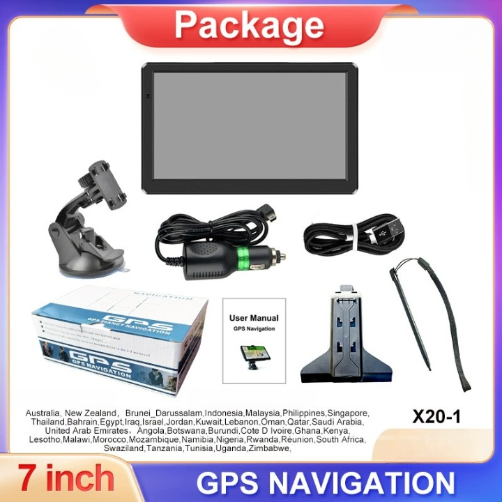 Sistema di Navigazione GPS da 7" per Auto e Camion con Traffico in Tempo Reale