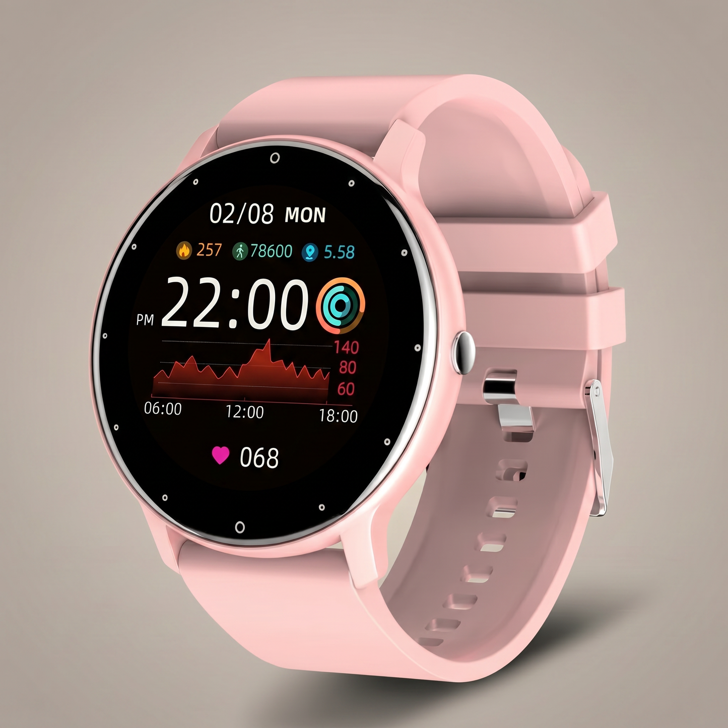 Smartwatch per Anziani | Monitoraggio Frequenza Cardiaca e Attività | Orologio Bluetooth Facile da Usare