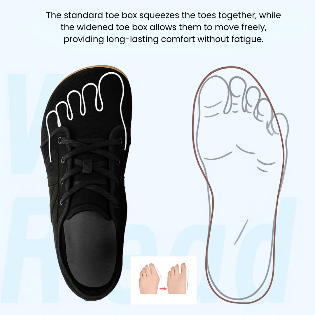 Sneakers Barefoot per Bambini con Pianta Larga e Chiusura Pratica in Velcro