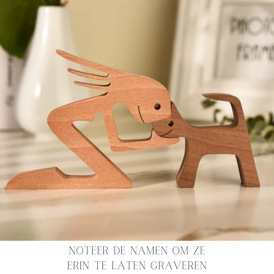 Statuetta di Animale in Legno Naturale per un'Atmosfera Accogliente in Casa