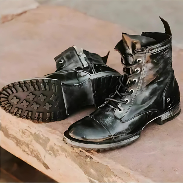 Stivaletti stringati da uomo in stile western vintage