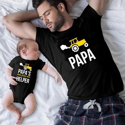 T-shirt abbinate padre e figlio - Magliette Papà & Piccolo Aiutante