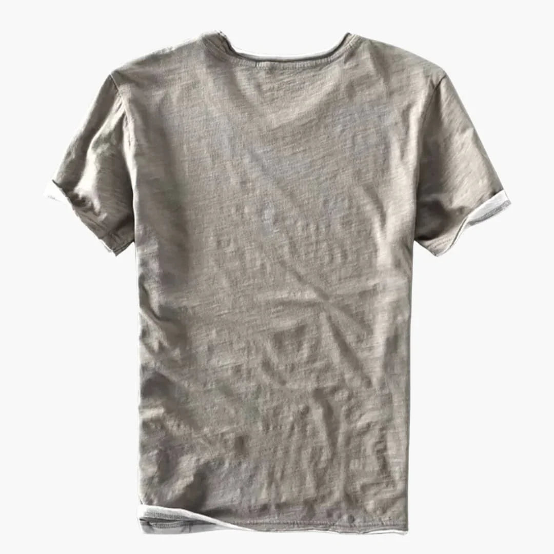T-shirt base da uomo in cotone a maniche corte con girocollo