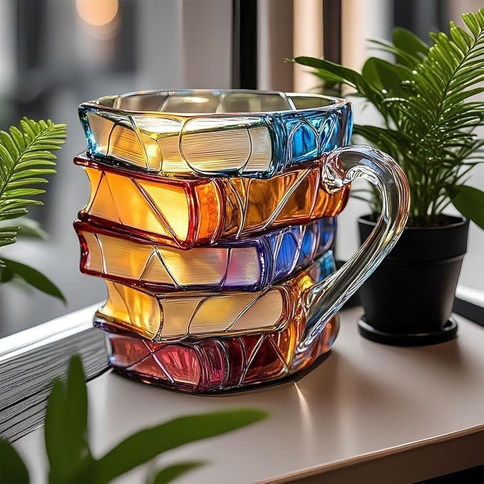 Tazza a Forma di Libri - Tazza 3D per Momenti di Caffè Unici