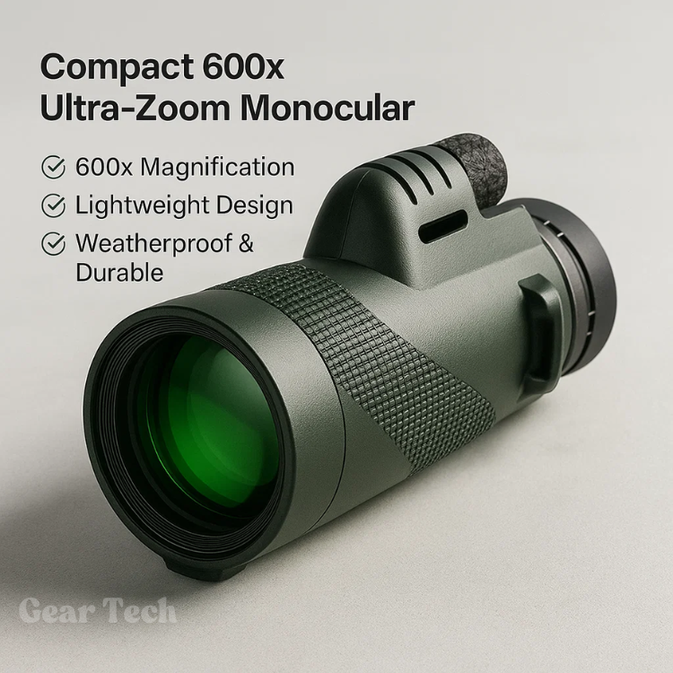 Telescopio Monoculare Compatto Ultra-Zoom 600x | Lente HD, Leggero e Perfetto per Escursioni, Birdwatching ed Eventi Sportivi
