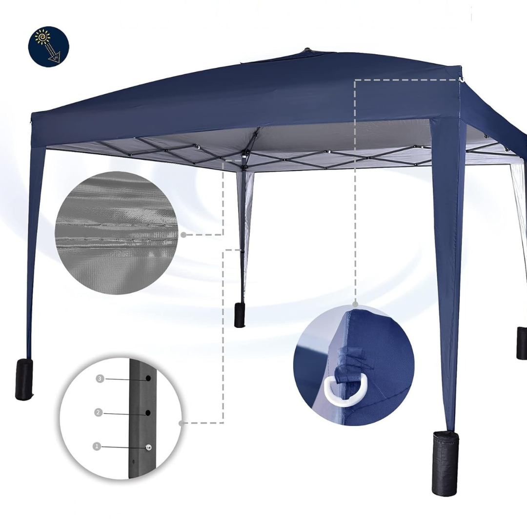 Tenda Gazebo da Esterno Impermeabile con Pareti Laterali