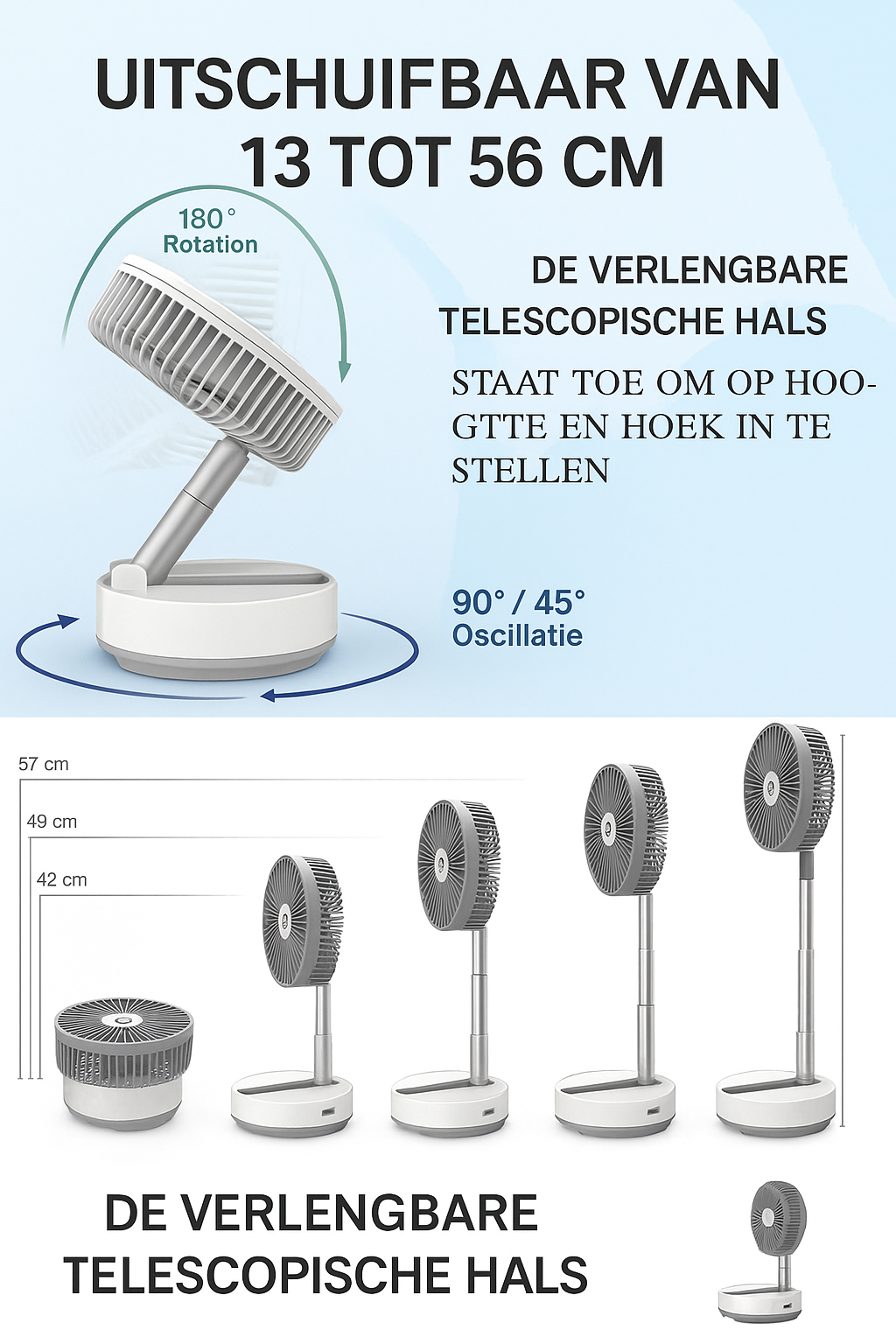Ventilatore a batteria – fino a 24 ore di raffreddamento con una sola carica