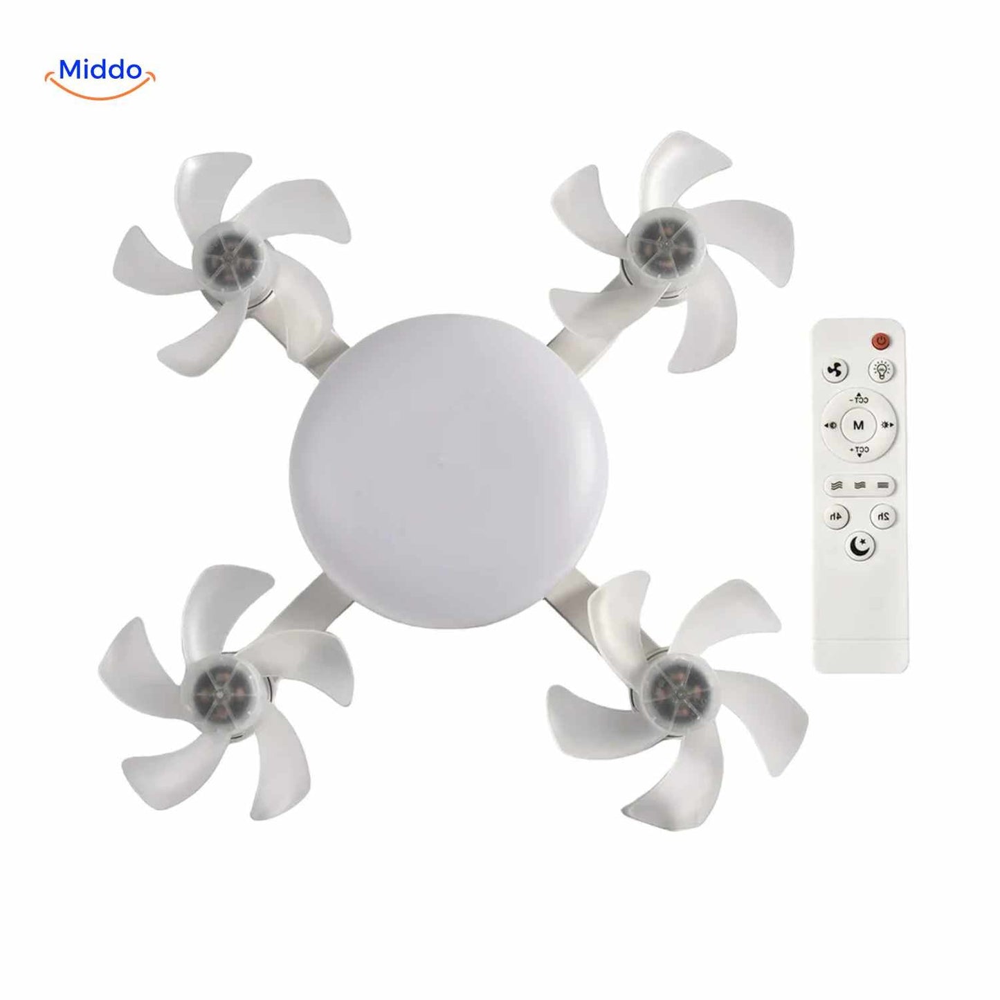 Ventilatore da Soffitto con Luce | LED, Attacco E27 e Design Elegante per Soffitto