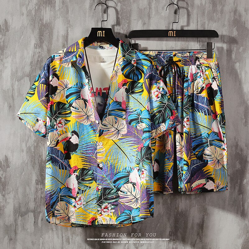 Abbigliamento da spiaggia – Completo estivo e allegro da uomo