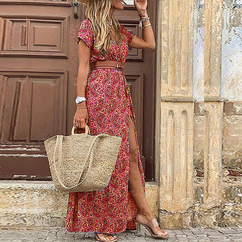 Abiti Boho Vintage da Donna con Fantasia Versatile