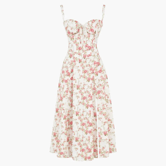 Abiti da Donna Eleganti e Leggeri a Fantasia Floreale con Spalle Scoperte