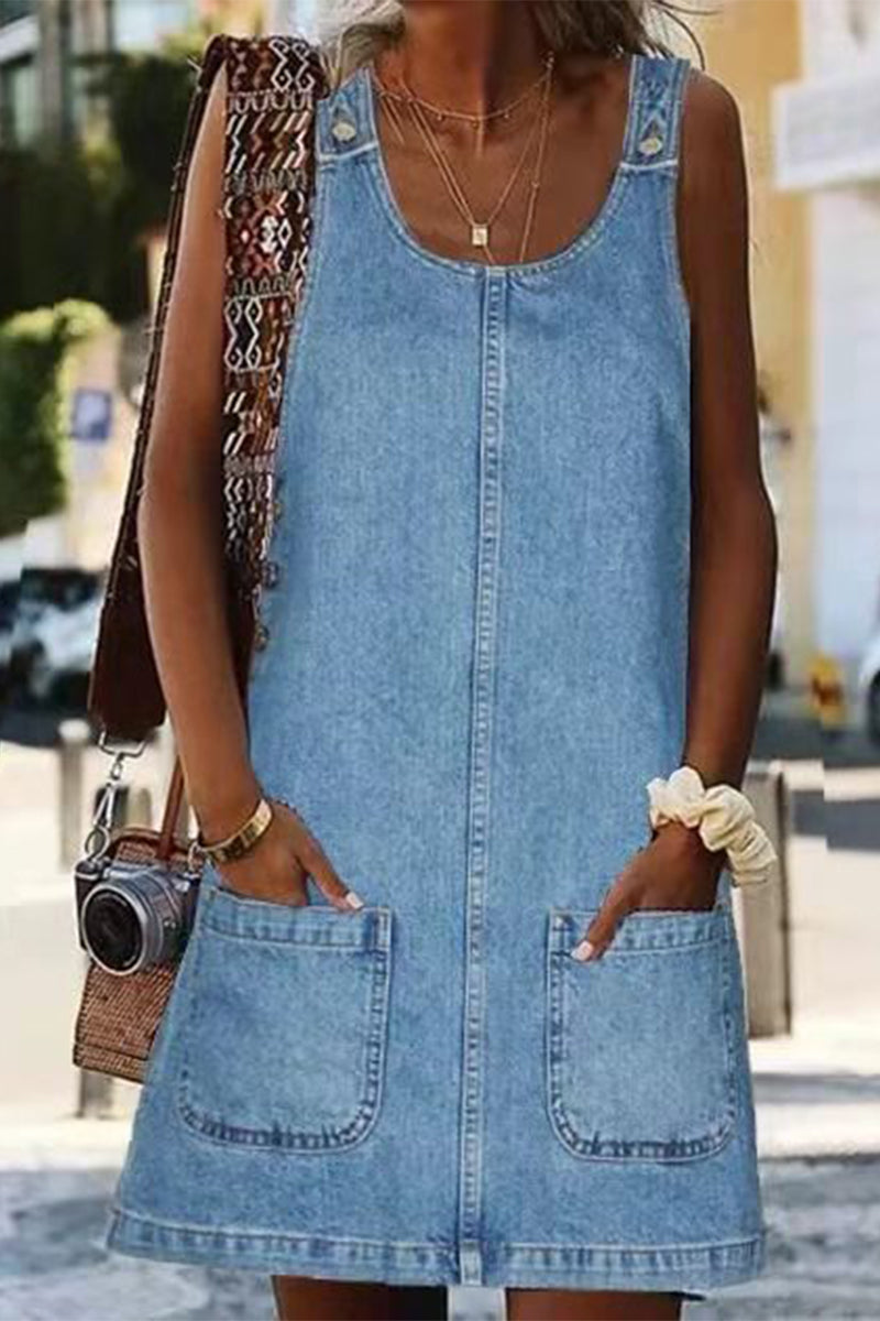 Abiti da donna – Stile casual e streetwear, comodo scollo a U e pratiche tasche