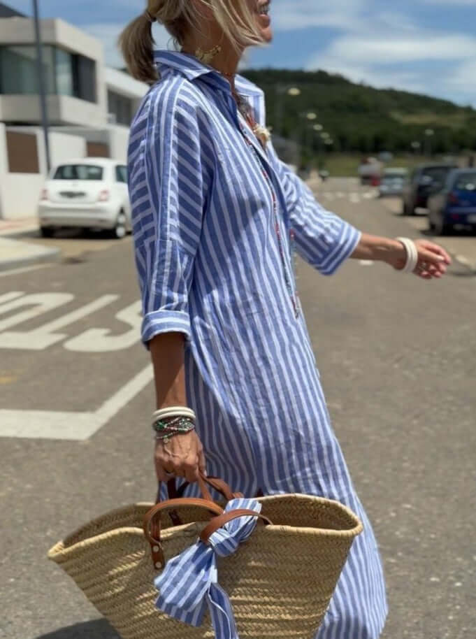 Abitino a camicia a righe