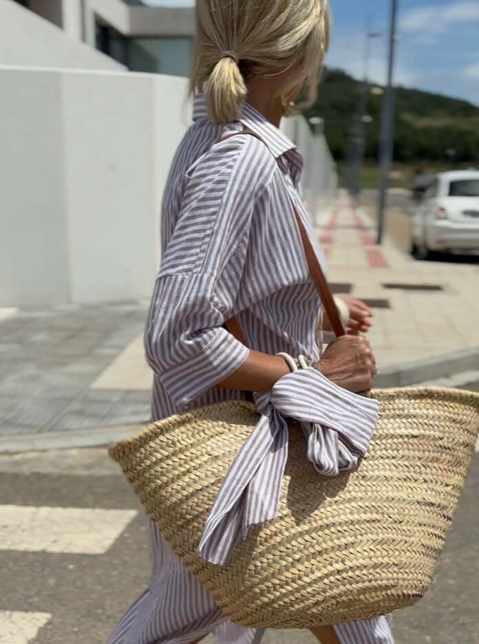 Abitino a camicia a righe