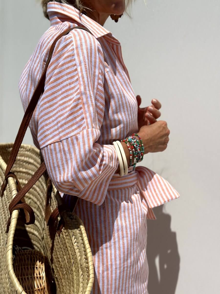 Abitino a camicia a righe