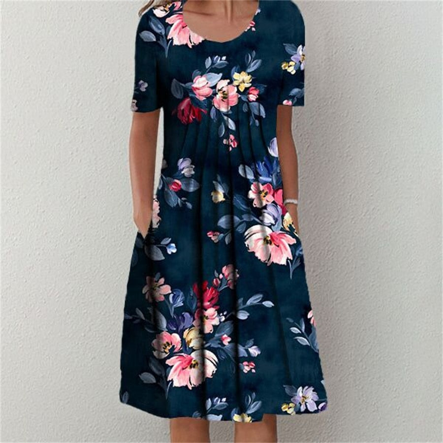 Abitino comodo con stampa floreale boho
