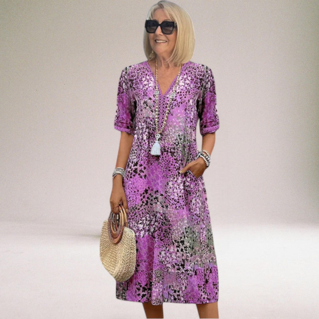 Abitino midi da donna con scollo a V