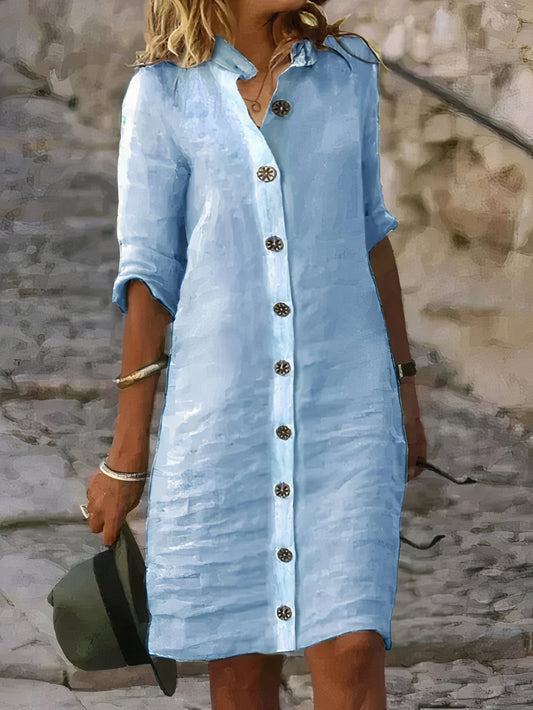 Abitino midi estivo casual in lino