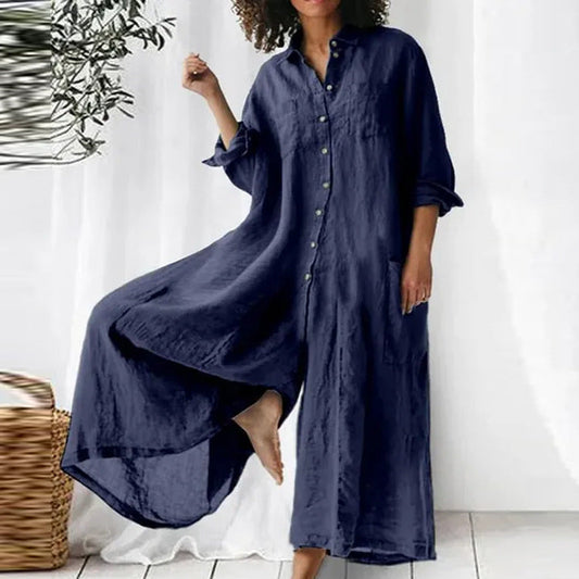 Abito chemisier maxi da donna