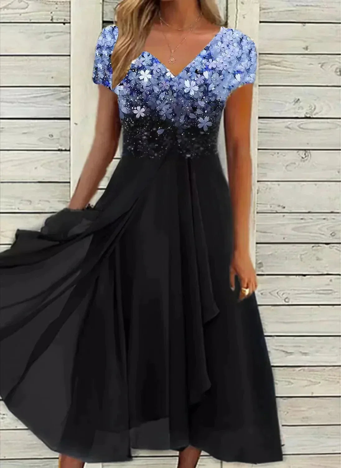 Abito da festa – chiffon leggero dal drappeggio elegante