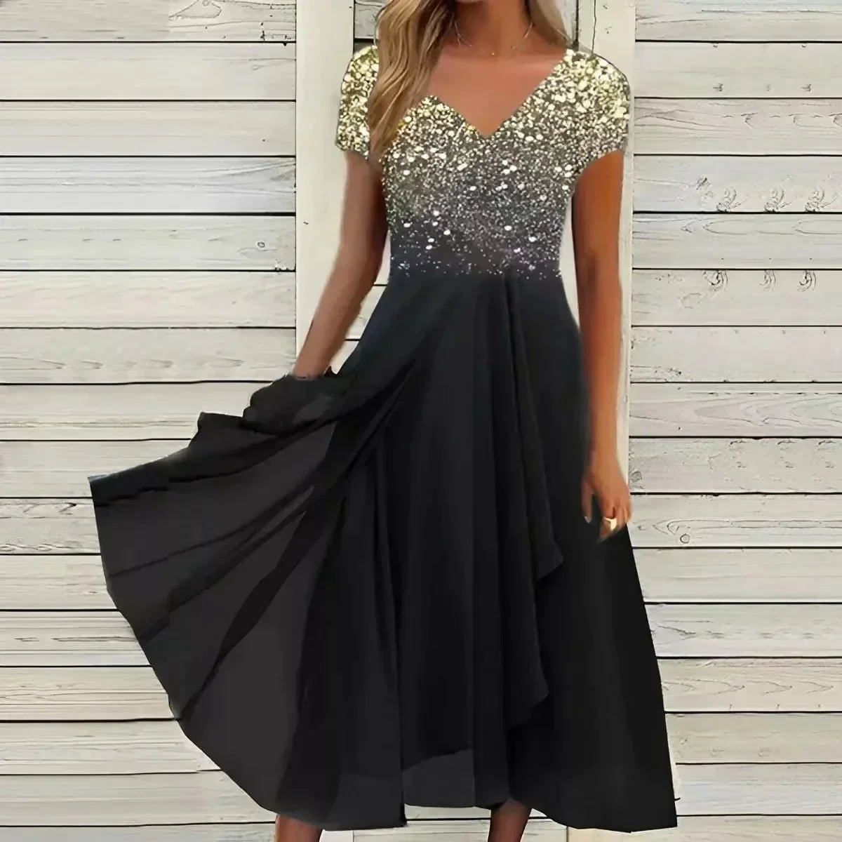 Abito da festa – chiffon leggero dal drappeggio elegante