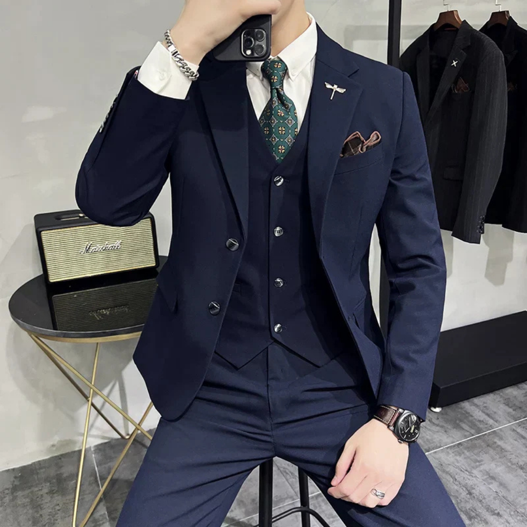 Abito da uomo tre pezzi slim fit | Formale per l'autunno