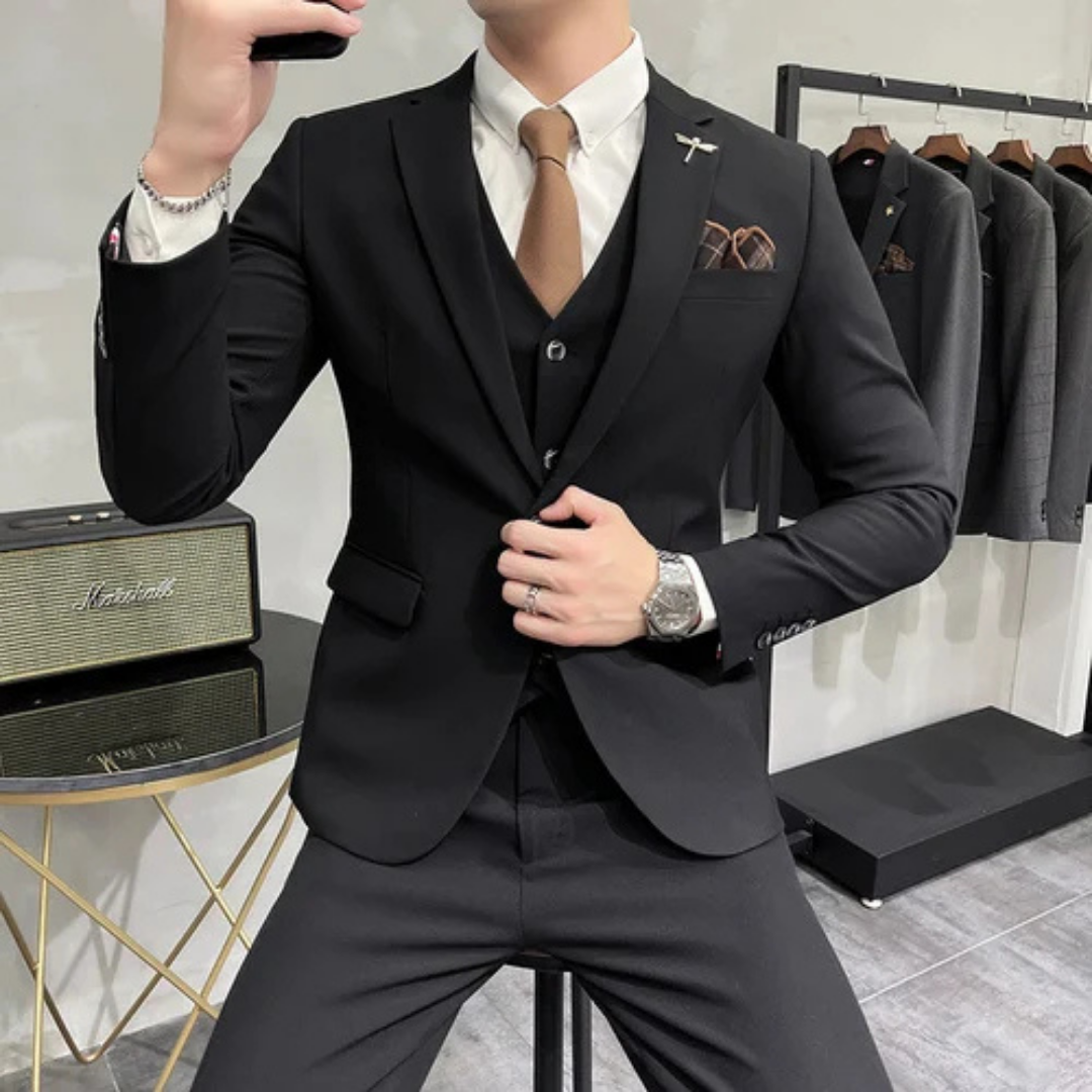Abito da uomo tre pezzi slim fit | Formale per l'autunno