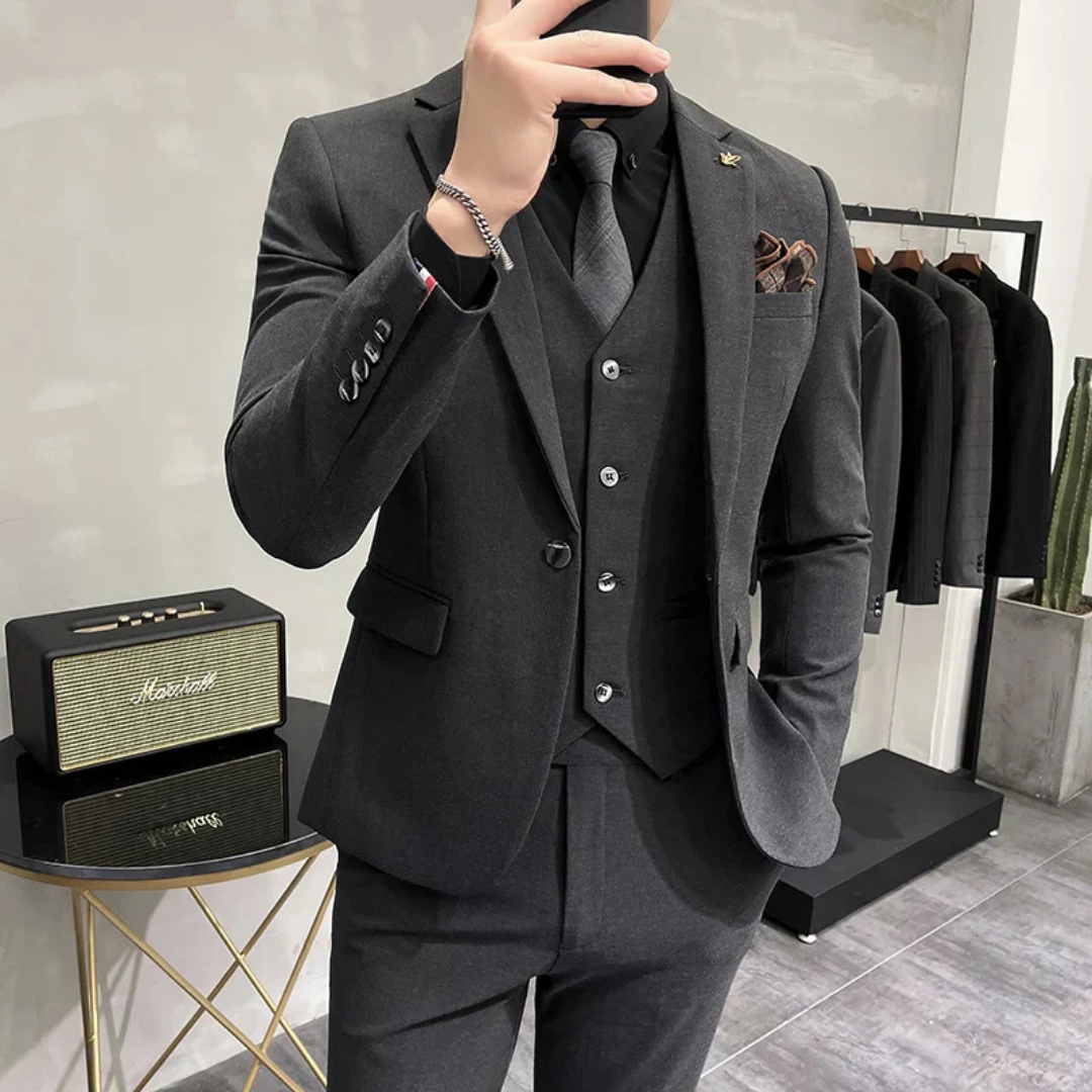 Abito da uomo tre pezzi slim fit | Formale per l'autunno
