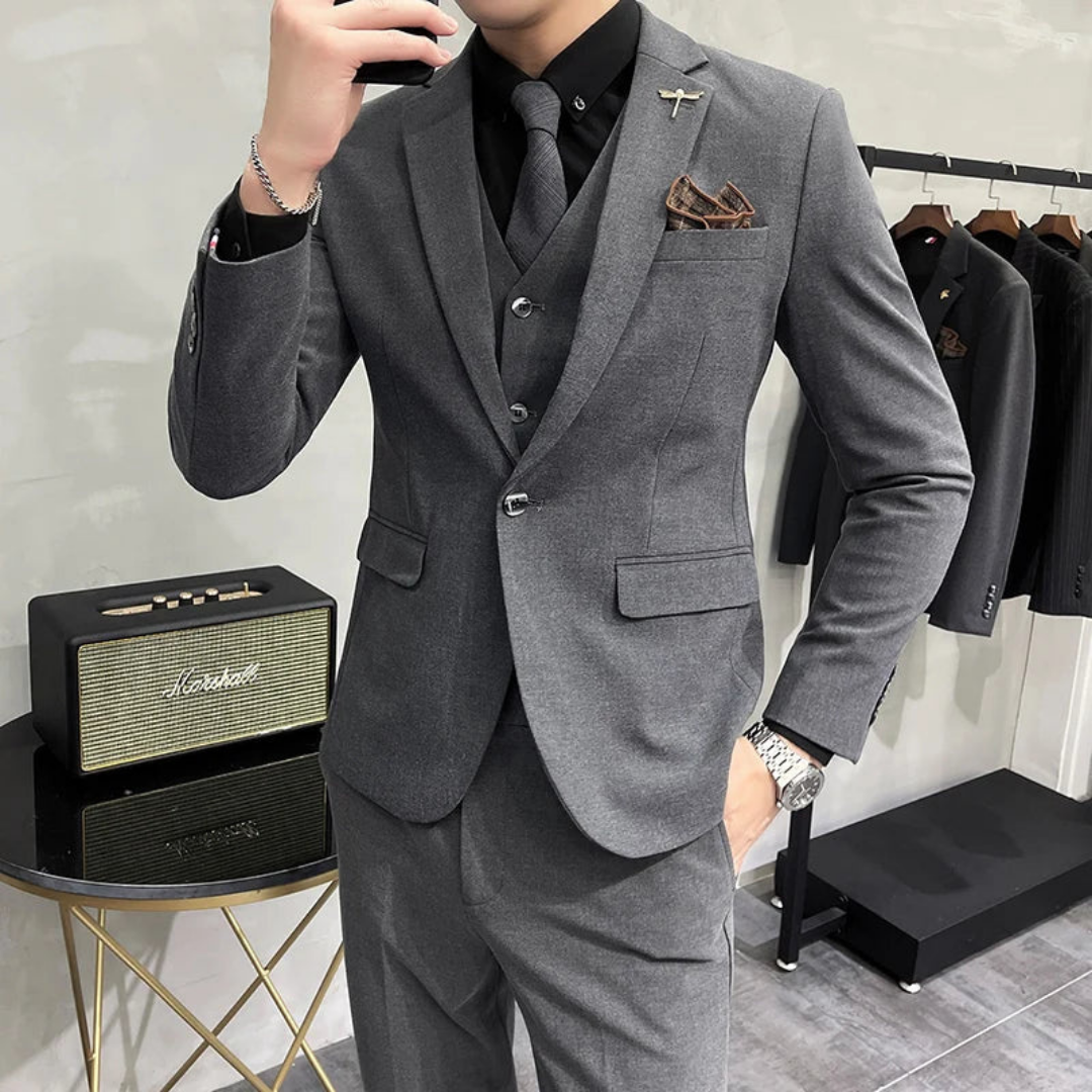 Abito da uomo tre pezzi slim fit | Formale per l'autunno