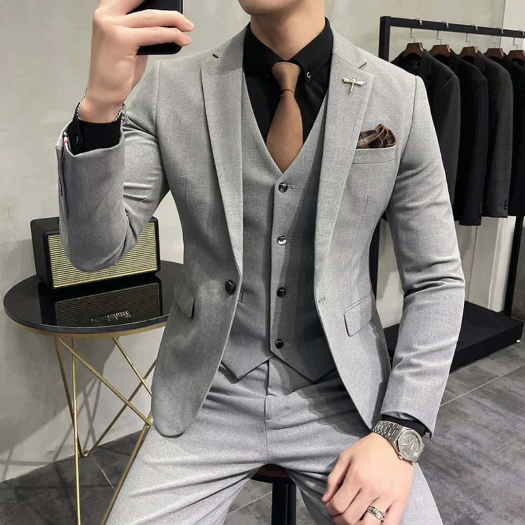 Abito da uomo tre pezzi slim fit | Formale per l'autunno