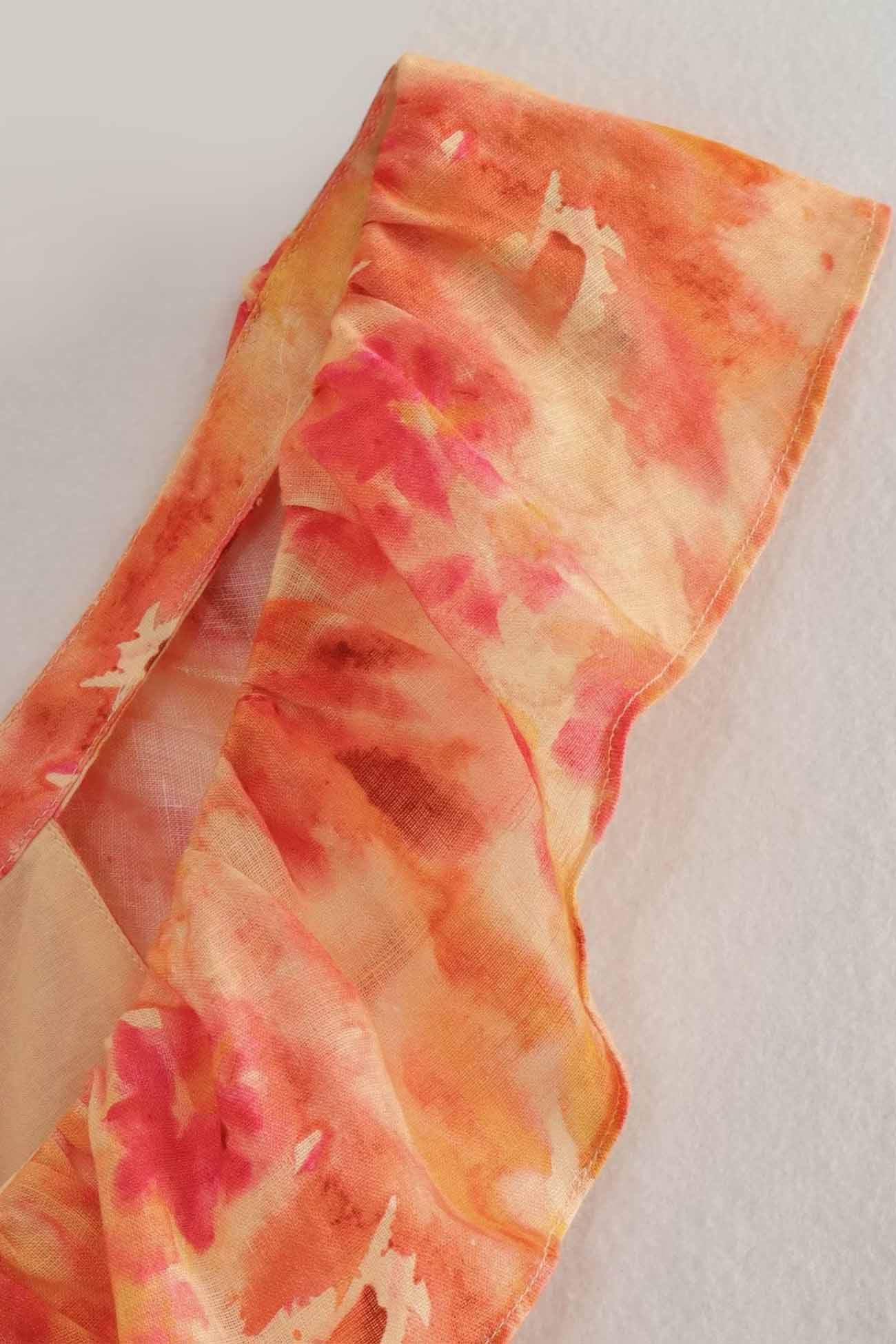Abito lungo da donna floreale senza maniche