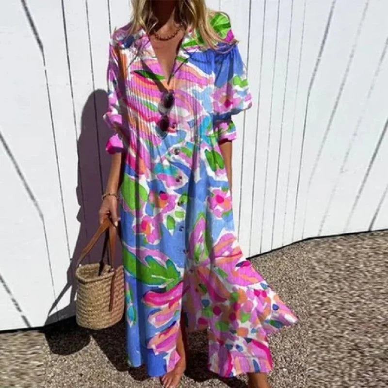 Abito lungo da donna in stile boho