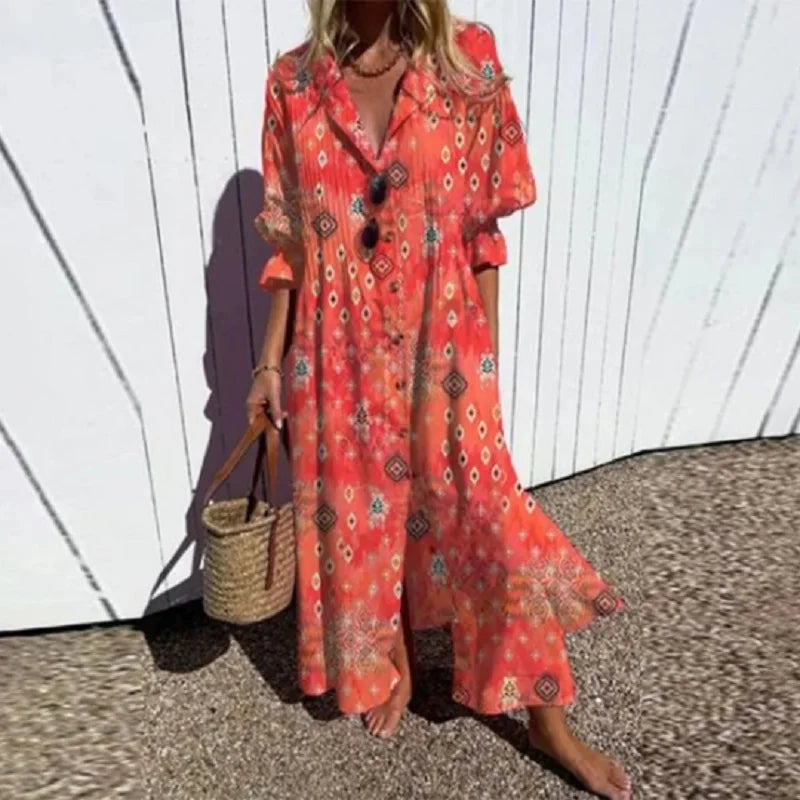 Abito lungo da donna in stile boho