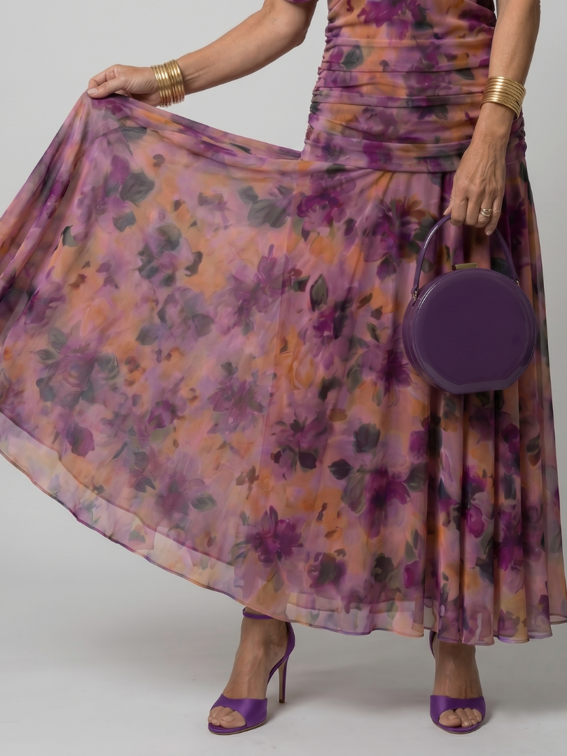 Abito maxi con spalle scoperte da donna