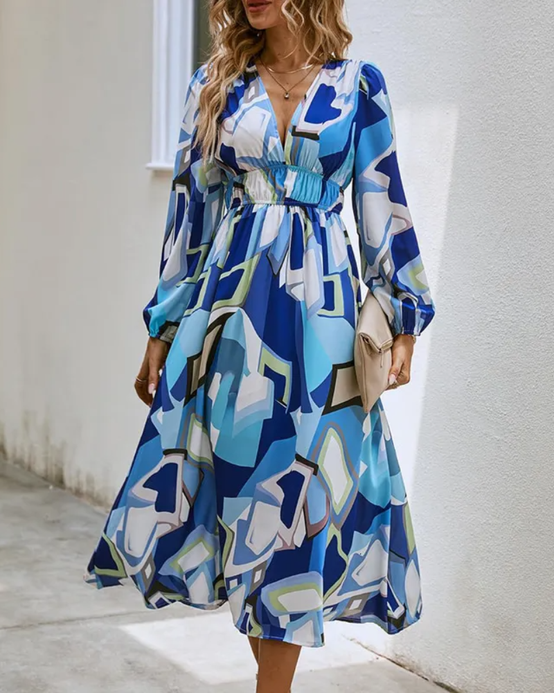 Abito Maxi Elegante a Fiori - Splendido e Versatile