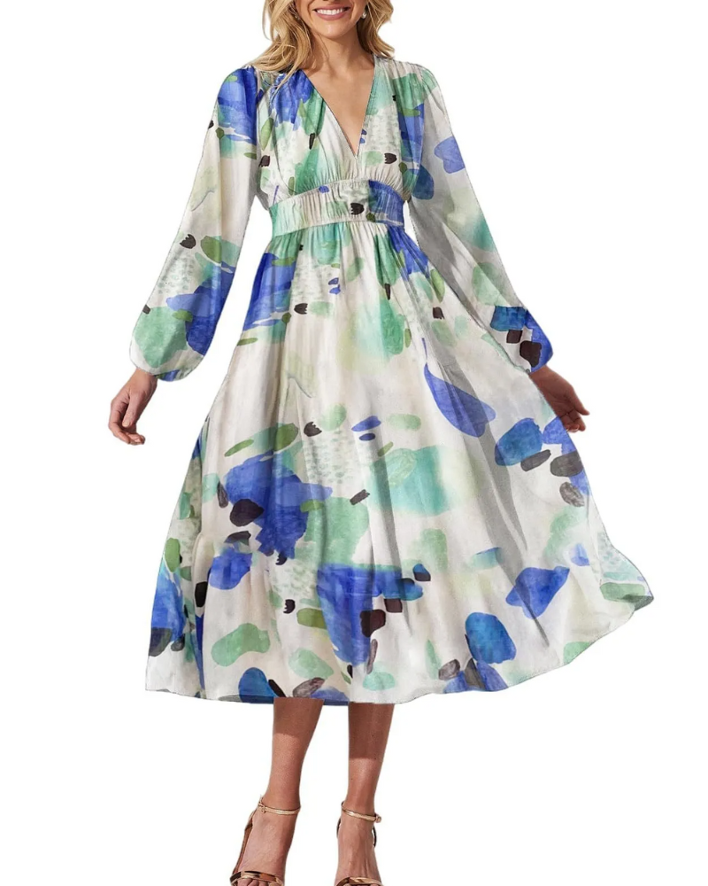 Abito Maxi Elegante a Fiori - Splendido e Versatile