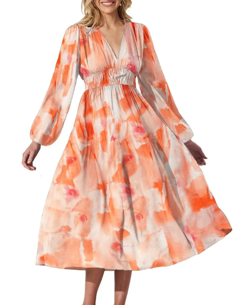 Abito Maxi Elegante a Fiori - Splendido e Versatile